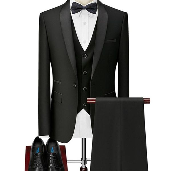 men's suits & blazers black homme slim fit mens suit trend mariage mentuxedos casual business navy blue wedding blazer+vest+pan, White;black
men's suits & blazers black homme slim fit mens suit trend mariage mentuxedos casual business navy blue wedding blazer+vest+pan, White;black