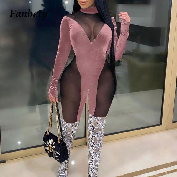 women's jumpsuits & rompers fashion patchwork velvet one piece playsuit spring women elegant see-through mesh party jumpsuit laides cas, Black;white
women's jumpsuits & rompers fashion patchwork velvet one piece playsuit spring women elegant see-through mesh party jumpsuit laides cas, Black;white