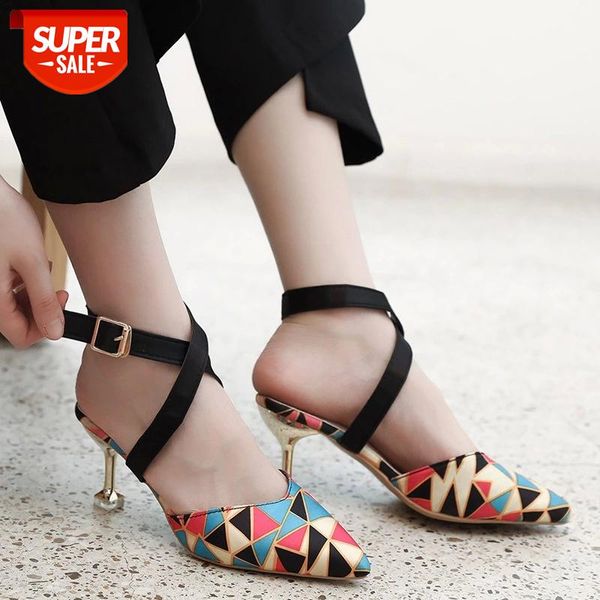 net red pointed sandals women's new summer cross tie thin heel one button color matching high heels #xv8x, Black
net red pointed sandals women's new summer cross tie thin heel one button color matching high heels #xv8x, Black