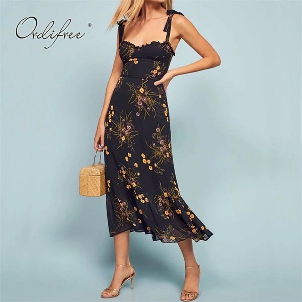 summer vintage women chiffon floral dress spaghetti strap flower print retro long 210513, Black;gray
summer vintage women chiffon floral dress spaghetti strap flower print retro long 210513, Black;gray