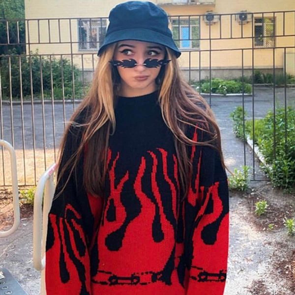 women's sweaters harajuku hip hop knitted sweater women autumn winter casual batwing sleeve pullover vintage streetwear oversize 6yqj, White;black
women's sweaters harajuku hip hop knitted sweater women autumn winter casual batwing sleeve pullover vintage streetwear oversize 6yqj, White;black
