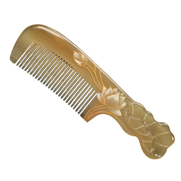 hair brushes fine carved horn comb anti-static u-shaped tooth natural material with handle for all type gifts men and women butt666, Silver
hair brushes fine carved horn comb anti-static u-shaped tooth natural material with handle for all type gifts men and women butt666, Silver
