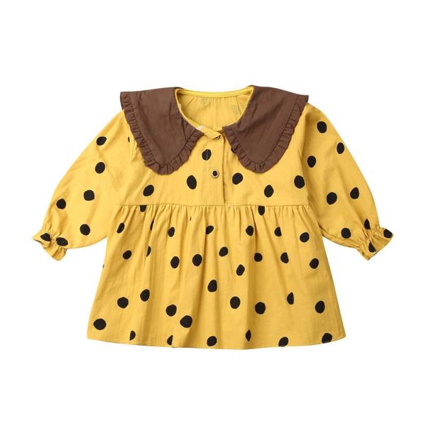 girl's dresses 2021 born baby girl clothes polka dot princess long sleeve dress pageant party sundress size 0-3y, Red;yellow
girl's dresses 2021 born baby girl clothes polka dot princess long sleeve dress pageant party sundress size 0-3y, Red;yellow