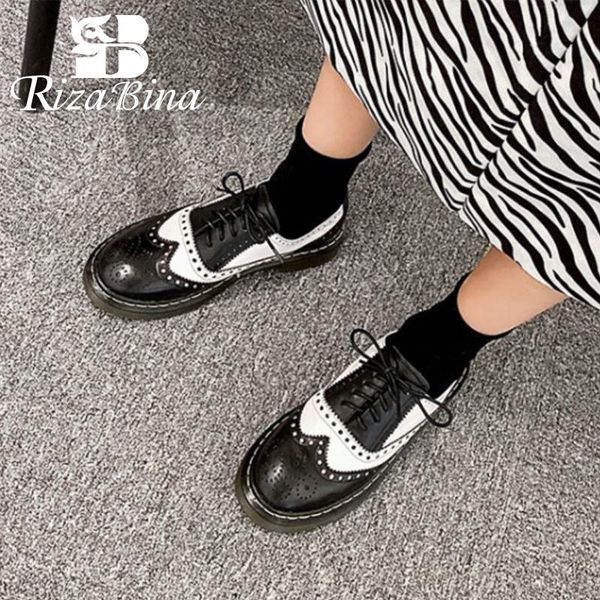 dress shoes rizabina women pumps genuine leather thick heels british style fashion lace up mixed color footwear size 34-40, Black
dress shoes rizabina women pumps genuine leather thick heels british style fashion lace up mixed color footwear size 34-40, Black