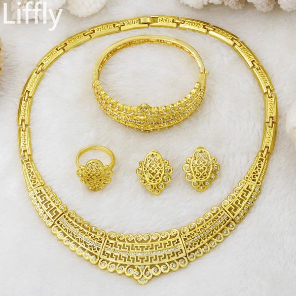earrings & necklace 2021 fashion women 24 gold jewelry sets bridal crystal accessories wedding anniversary bracelet gift, Silver
earrings & necklace 2021 fashion women 24 gold jewelry sets bridal crystal accessories wedding anniversary bracelet gift, Silver