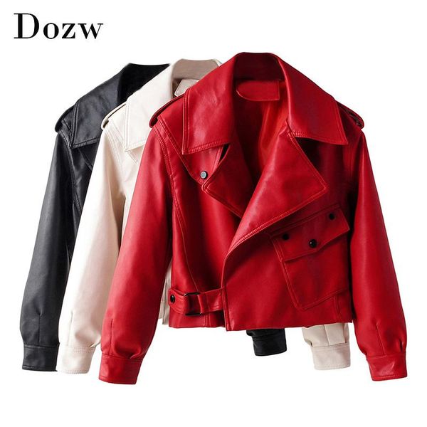 women's leather & faux women solid jacket high street long sleeve cropped lady turn down collar chic pocket coat outerwear, Black
women's leather & faux women solid jacket high street long sleeve cropped lady turn down collar chic pocket coat outerwear, Black