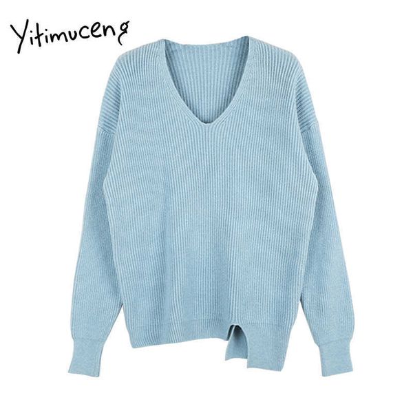 yitimuceng irregular sweaters for women fall winter clothes v-neck casual batwing sleeve pullovers japanese fashion knit 210601, White
yitimuceng irregular sweaters for women fall winter clothes v-neck casual batwing sleeve pullovers japanese fashion knit 210601, White