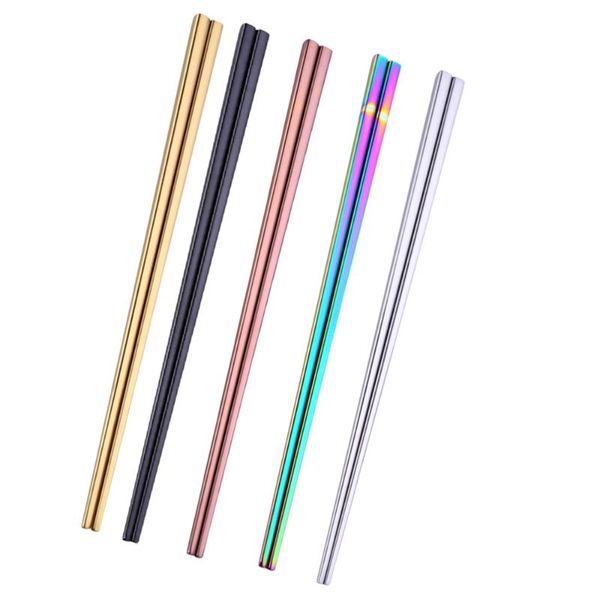 chopsticks 5 pairs 21cm square 304 stainless steel sushi hashi reusable nonslip chopstick (colorful plated + black rose
chopsticks 5 pairs 21cm square 304 stainless steel sushi hashi reusable nonslip chopstick (colorful plated + black rose