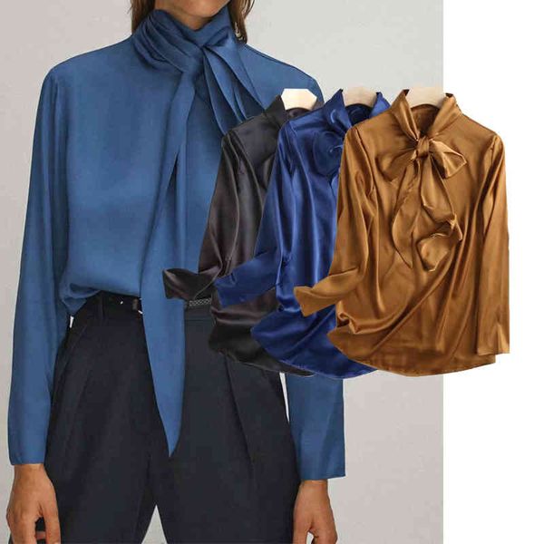 women's blouses & shirts fashion women satin texture chiffon shirt turn-down collar bowknot long sleeve chiffon shirt casual loose, White
women's blouses & shirts fashion women satin texture chiffon shirt turn-down collar bowknot long sleeve chiffon shirt casual loose, White