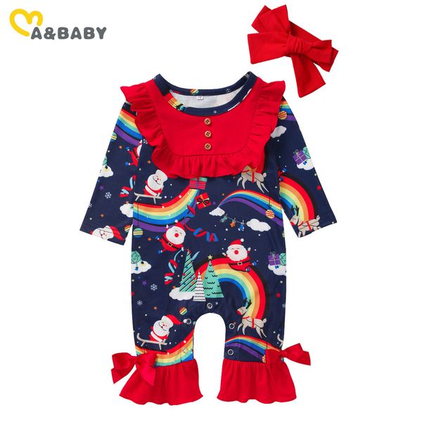 0-24m christmas born infant baby girl romper cartoon rainbow ruffles jumpsuit autumn xmas costumes 210515, Blue
0-24m christmas born infant baby girl romper cartoon rainbow ruffles jumpsuit autumn xmas costumes 210515, Blue