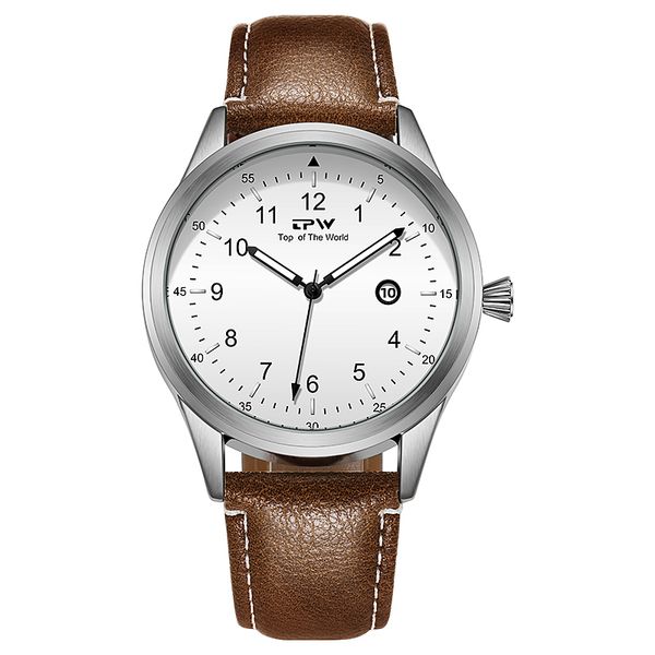 steel heart matt men watch full grain genuine leather strap quartz calender blush case by tpw, Slivery;brown
steel heart matt men watch full grain genuine leather strap quartz calender blush case by tpw, Slivery;brown