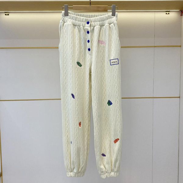 women's pants & capris good quanlity knitted women sweatpants trousers colorful embroidery elastic waist pantalon femme autumn winter, Black;white
women's pants & capris good quanlity knitted women sweatpants trousers colorful embroidery elastic waist pantalon femme autumn winter, Black;white