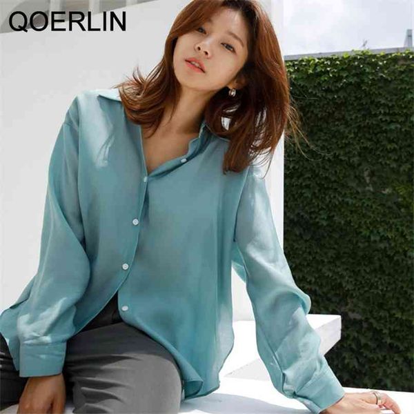 white blouses fashion single breasted shirt woman turn-down collar long sleeve buttons elegant chic women clothing 210601
white blouses fashion single breasted shirt woman turn-down collar long sleeve buttons elegant chic women clothing 210601