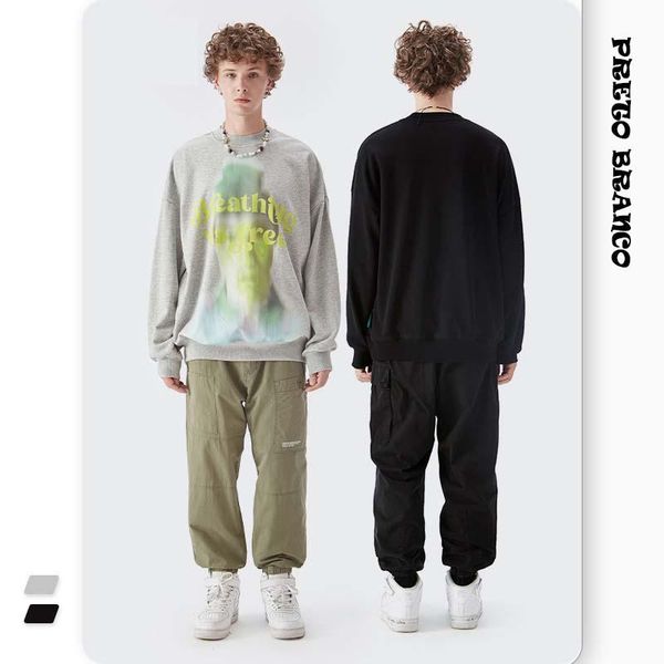 men's hoodies & sweatshirts men's 2021 autumn fashion brand illusory portrait retro steam wave printing loose casual sweater csy, Black
men's hoodies & sweatshirts men's 2021 autumn fashion brand illusory portrait retro steam wave printing loose casual sweater csy, Black