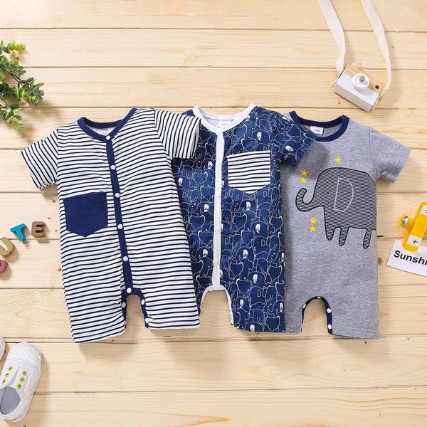 jumpsuits summer infant baby boys girls clothes cartoon elephant printed fashion striped romper jumpsuit children's clothing, Blue
jumpsuits summer infant baby boys girls clothes cartoon elephant printed fashion striped romper jumpsuit children's clothing, Blue