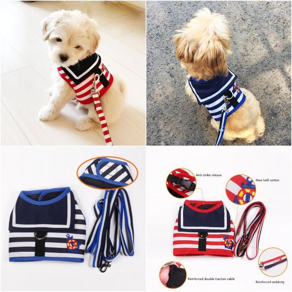 dog collars & leashes pet chest creative navy suit style strap collar harness leash adjustable with lead accessories
dog collars & leashes pet chest creative navy suit style strap collar harness leash adjustable with lead accessories