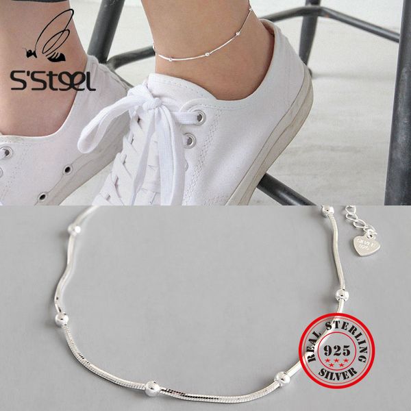 ssteel real 925 sterling silver anklets for women ins concise snake chain chaine de cheville foot leg acessorios fine jewelry, Red;blue
ssteel real 925 sterling silver anklets for women ins concise snake chain chaine de cheville foot leg acessorios fine jewelry, Red;blue