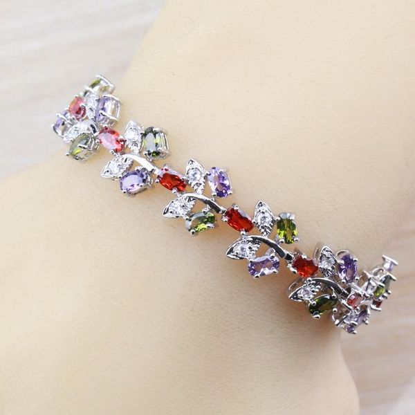 awesome colorful multi-color gems silver color bracelet health fashion jewelry for women box sl58 link, chain, Black
awesome colorful multi-color gems silver color bracelet health fashion jewelry for women box sl58 link, chain, Black