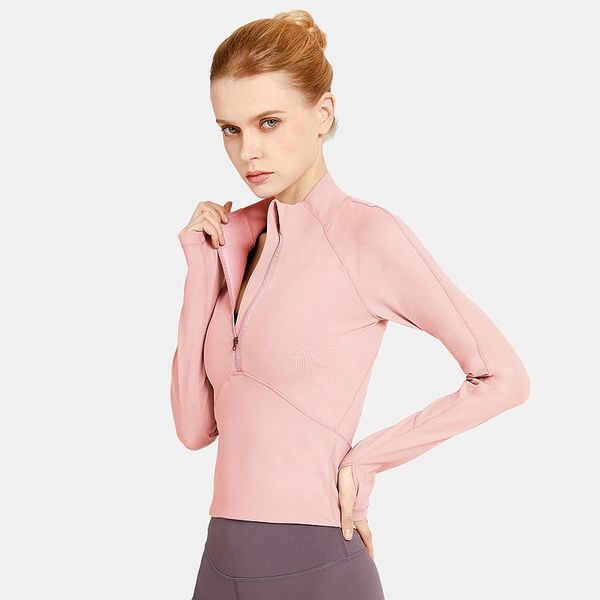 yoga outfits women long sleeve running shirts zipper sport t-shirt with thumb holes breathable solid wokrout clothing gym sportswear, White;red
yoga outfits women long sleeve running shirts zipper sport t-shirt with thumb holes breathable solid wokrout clothing gym sportswear, White;red