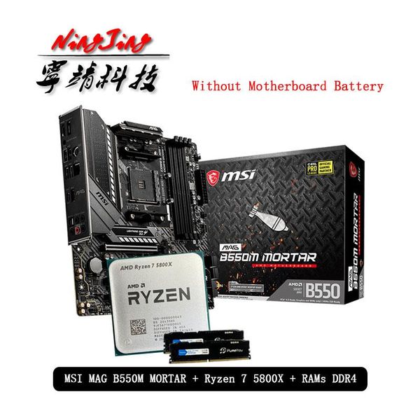 rams amd ryzen 7 5800x r7 cpu +msi mag b550m mortar motherboard + pumeitou ddr4 8g 16g 2666mhz suit socket am4 without fan
rams amd ryzen 7 5800x r7 cpu +msi mag b550m mortar motherboard + pumeitou ddr4 8g 16g 2666mhz suit socket am4 without fan