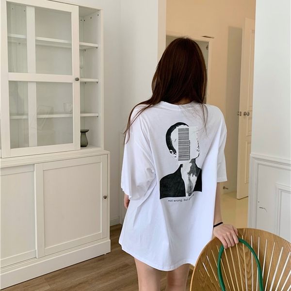 korobov summer new fashion o neck short sleeve women t shirts harajuku print oversize female t shirt korean streetwear 210430, White
korobov summer new fashion o neck short sleeve women t shirts harajuku print oversize female t shirt korean streetwear 210430, White