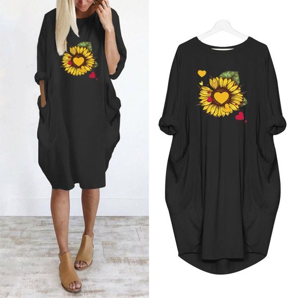 casual dresses oversized floral printed dress long sleeve o neck loose pocket pullover woman baggy women clothing vestidos 40#, Black;gray
casual dresses oversized floral printed dress long sleeve o neck loose pocket pullover woman baggy women clothing vestidos 40#, Black;gray