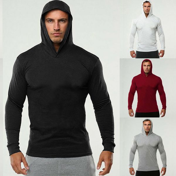 bodybuilding t-shirt men autumn fitness long sleeve hooded t shirt men brand plain gym clothing fashion slim fit cotton tee 210421, White;black
bodybuilding t-shirt men autumn fitness long sleeve hooded t shirt men brand plain gym clothing fashion slim fit cotton tee 210421, White;black