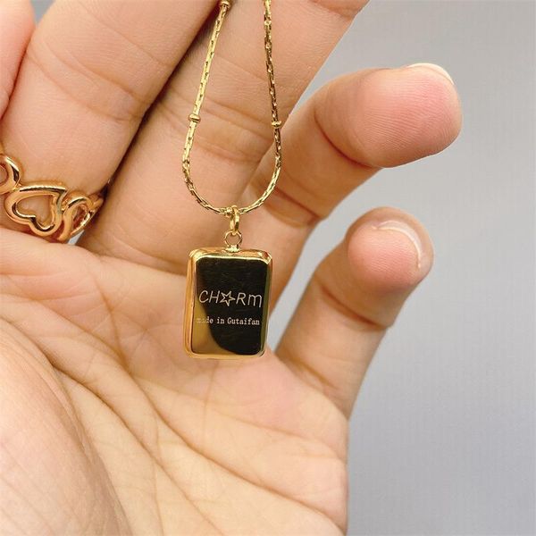 pendant necklaces 2021 fashion gold color stainless steel necklace vintage letter square geometric for women jewelry wedding gift, Silver
pendant necklaces 2021 fashion gold color stainless steel necklace vintage letter square geometric for women jewelry wedding gift, Silver