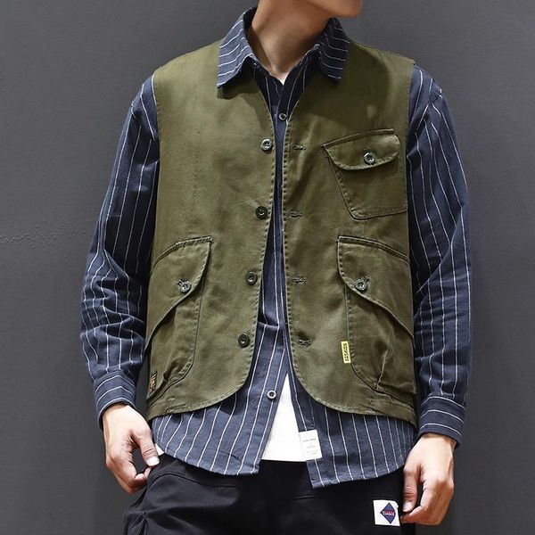 men's vests 2021 spring army green youth loose large size sleeveless jacket mens casual vest tide tooling cotton 5xl, Black;white
men's vests 2021 spring army green youth loose large size sleeveless jacket mens casual vest tide tooling cotton 5xl, Black;white