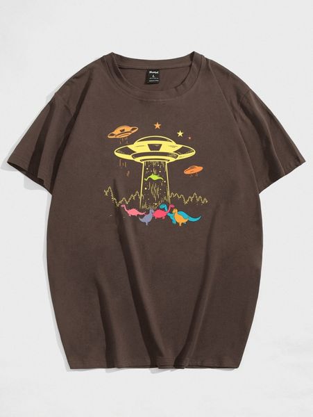 romwe guys dinosaur print tee 59sz#, White;black