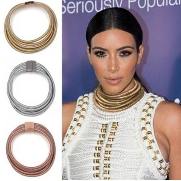 european style brand multilayer choker necklace for women 2021 rope chain magnetic collar necklaces statement maxi jewelry chokers, Golden;silver
european style brand multilayer choker necklace for women 2021 rope chain magnetic collar necklaces statement maxi jewelry chokers, Golden;silver
