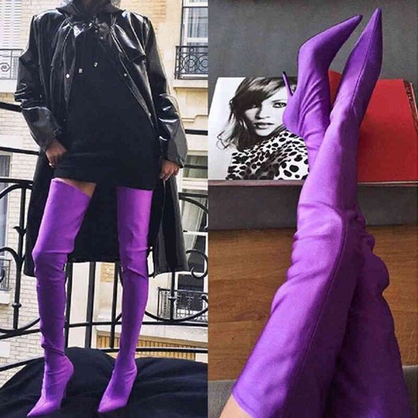 boots autumn elastic women high heels thigh pointed toe fashion over the knee party shoes yg4v, Black
boots autumn elastic women high heels thigh pointed toe fashion over the knee party shoes yg4v, Black