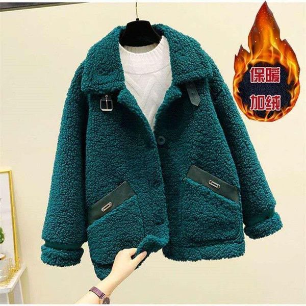women's jackets suede inner lining lamb plush fur coat jacket female autumn and winter korean style thickened grained small, Black;brown
women's jackets suede inner lining lamb plush fur coat jacket female autumn and winter korean style thickened grained small, Black;brown