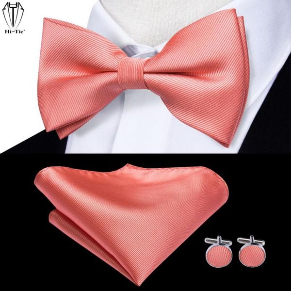 bow ties hi-tie luxury silk coral red solid mens tie jacquard bowtie hanky cufflinks set wedding pre-tied butterfly cravat gift, Black;gray
bow ties hi-tie luxury silk coral red solid mens tie jacquard bowtie hanky cufflinks set wedding pre-tied butterfly cravat gift, Black;gray