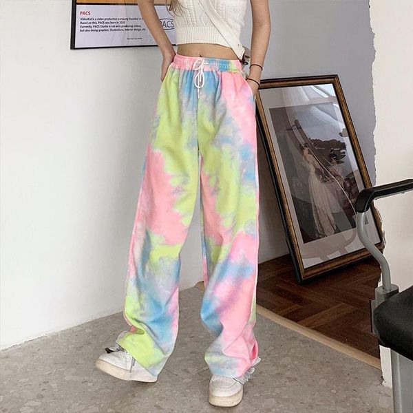 women's pants & capris rainbow tie-dye women casual loose straight trousers fashion harajuke drape wide leg pant female, Black;white
women's pants & capris rainbow tie-dye women casual loose straight trousers fashion harajuke drape wide leg pant female, Black;white