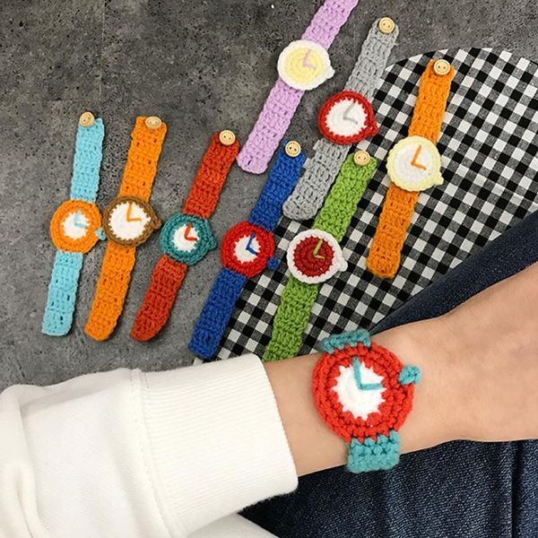 korean colorful knitted wool watch bracelet for couple sweet girls student children autumn winter jewelry accessories charm bracelets, Golden;silver
korean colorful knitted wool watch bracelet for couple sweet girls student children autumn winter jewelry accessories charm bracelets, Golden;silver