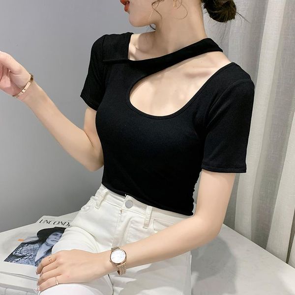 women's t-shirt streetwear hollow out t shirts for women fashion backless black/white female irregular slim-fit ladies tees
women's t-shirt streetwear hollow out t shirts for women fashion backless black/white female irregular slim-fit ladies tees