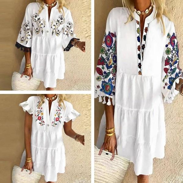 casual dresses plus size 5xl floral print boho dress women tassle sleeved white mini a-lline 2021 autumn sweet bohemian loose, Black;gray
casual dresses plus size 5xl floral print boho dress women tassle sleeved white mini a-lline 2021 autumn sweet bohemian loose, Black;gray