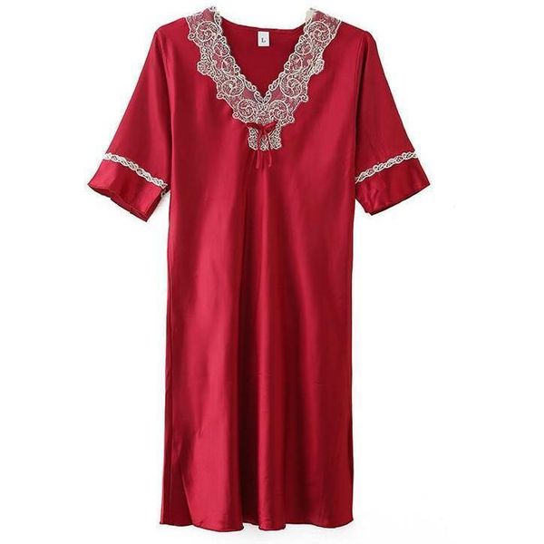 womens sleepwears burgundy lace sleepwear spring summer v neck nightdress satin women silky kimono robe intimate lingerie homewear, Black;red
womens sleepwears burgundy lace sleepwear spring summer v neck nightdress satin women silky kimono robe intimate lingerie homewear, Black;red