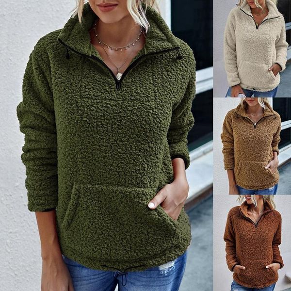 women's sweaters 2021 autumn winter women knitted woman warm solid color plush pullover sweater with half zipper closure, White;black
women's sweaters 2021 autumn winter women knitted woman warm solid color plush pullover sweater with half zipper closure, White;black