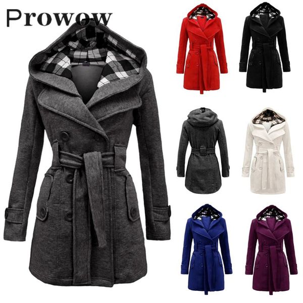 women's trench coats prowow women solid mid-length windbreaker winter warm long sleeve hooded female fashion sashes double breasted, Tan;black
women's trench coats prowow women solid mid-length windbreaker winter warm long sleeve hooded female fashion sashes double breasted, Tan;black