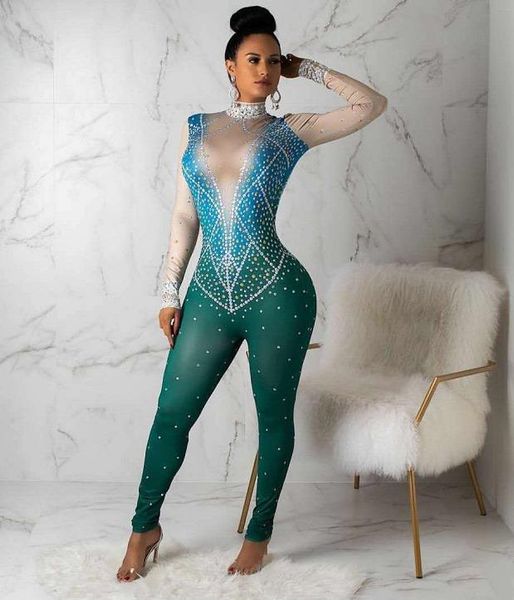 women's jumpsuits & rompers green blue long mesh sleeve mantual beading sparkly jumpsuit dancer costumes, Black;white
women's jumpsuits & rompers green blue long mesh sleeve mantual beading sparkly jumpsuit dancer costumes, Black;white