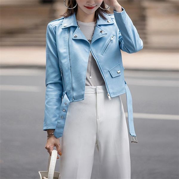 women's leather & faux fmfssom 2021 autumn winter jackets pockets sash outerwear solid stylish ladies fashion, Black
women's leather & faux fmfssom 2021 autumn winter jackets pockets sash outerwear solid stylish ladies fashion, Black