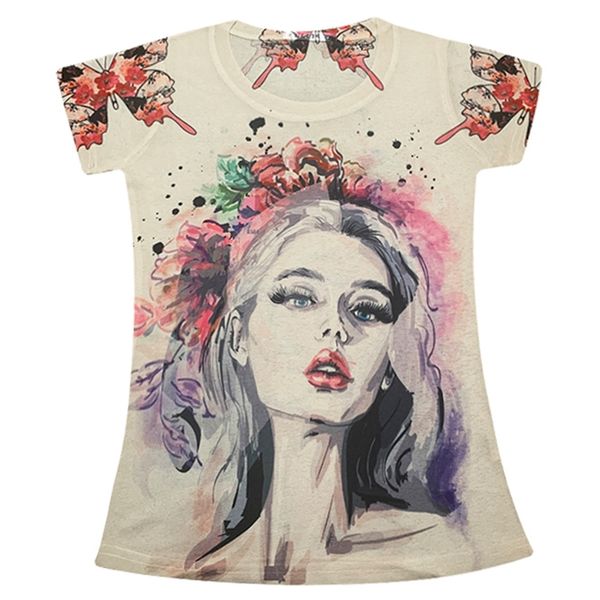 europe style summer fashion women's o neck short sleeves beauty print t-shirt tee female pullover casual tees 210428, White
europe style summer fashion women's o neck short sleeves beauty print t-shirt tee female pullover casual tees 210428, White