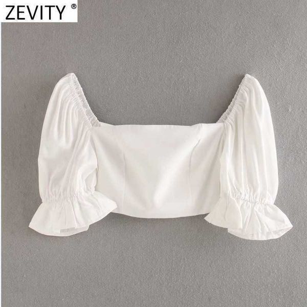 zevity french style women solid color square collar puff sleeve short smock blouse lady back zipper shirts chic crop ls9358 210603, White
zevity french style women solid color square collar puff sleeve short smock blouse lady back zipper shirts chic crop ls9358 210603, White