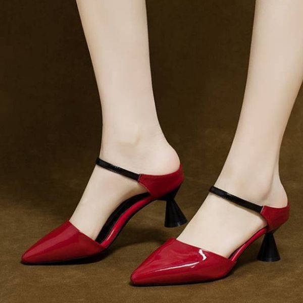 women cute pu leather black comfort spring high heel shoes lady casual red buckle strap heels zapatos de mujer a6129
women cute pu leather black comfort spring high heel shoes lady casual red buckle strap heels zapatos de mujer a6129