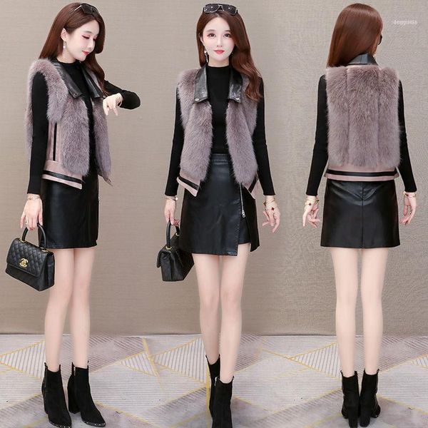 women's fur & faux women 2021 autumn winter coat female casual warm slim sleeveless vest lady fake coats waistcoat c2641, Black
women's fur & faux women 2021 autumn winter coat female casual warm slim sleeveless vest lady fake coats waistcoat c2641, Black
