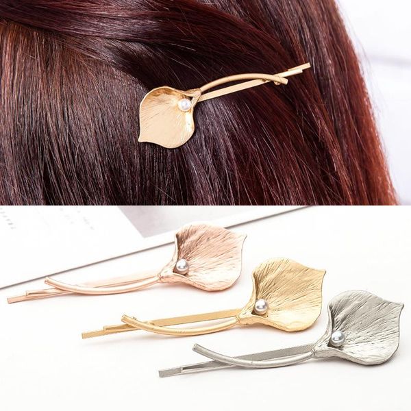 hair clips & barrettes simple metal flower women's hairpin calla lily pearl clip, Golden;silver
hair clips & barrettes simple metal flower women's hairpin calla lily pearl clip, Golden;silver