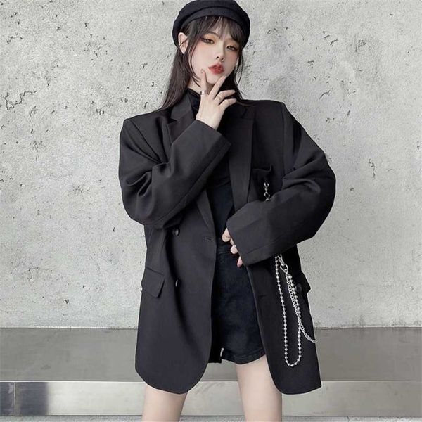 women solid white pocket boyfriend style blazer lady long sleeves turn down collar korean blazers all match autumn 211122, White;black
women solid white pocket boyfriend style blazer lady long sleeves turn down collar korean blazers all match autumn 211122, White;black