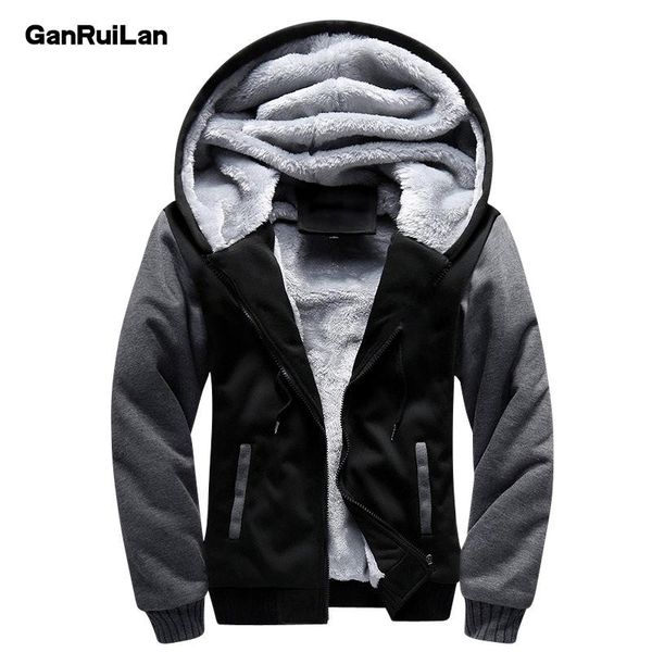 men's hoodies & sweatshirts warm men winter thick fleece zipper coat sportwear male streetwear clothing b01176, Black 
men's hoodies & sweatshirts warm men winter thick fleece zipper coat sportwear male streetwear clothing b01176, Black